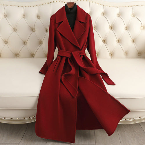 HYSOVA Autumn & Winter Temperament Korean Wool Coat