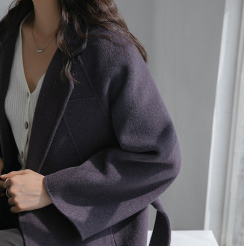 HYSOVA Autumn & Winter Temperament Korean Wool Coat