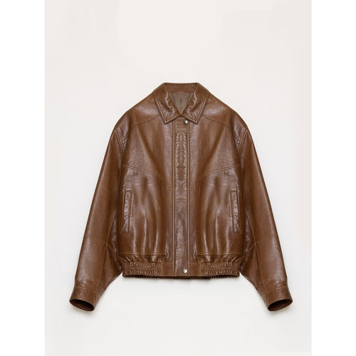 HYSOVA waxed sheep leather retro work jacket coat