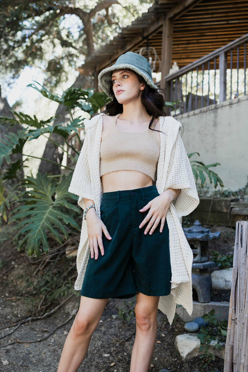 HYSOVA Cozy Soft Waffle Hooded Ruana