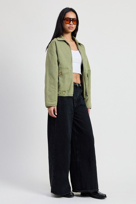 HYSOVA long sleeve denim jacket
