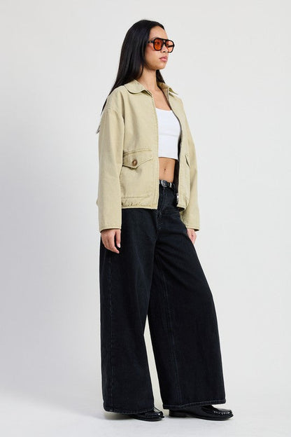 HYSOVA long sleeve denim jacket