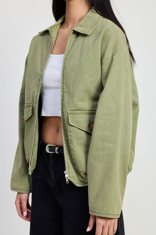 HYSOVA long sleeve denim jacket