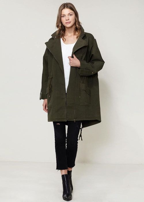 HYSOVA Olive Aura Oversized Coat