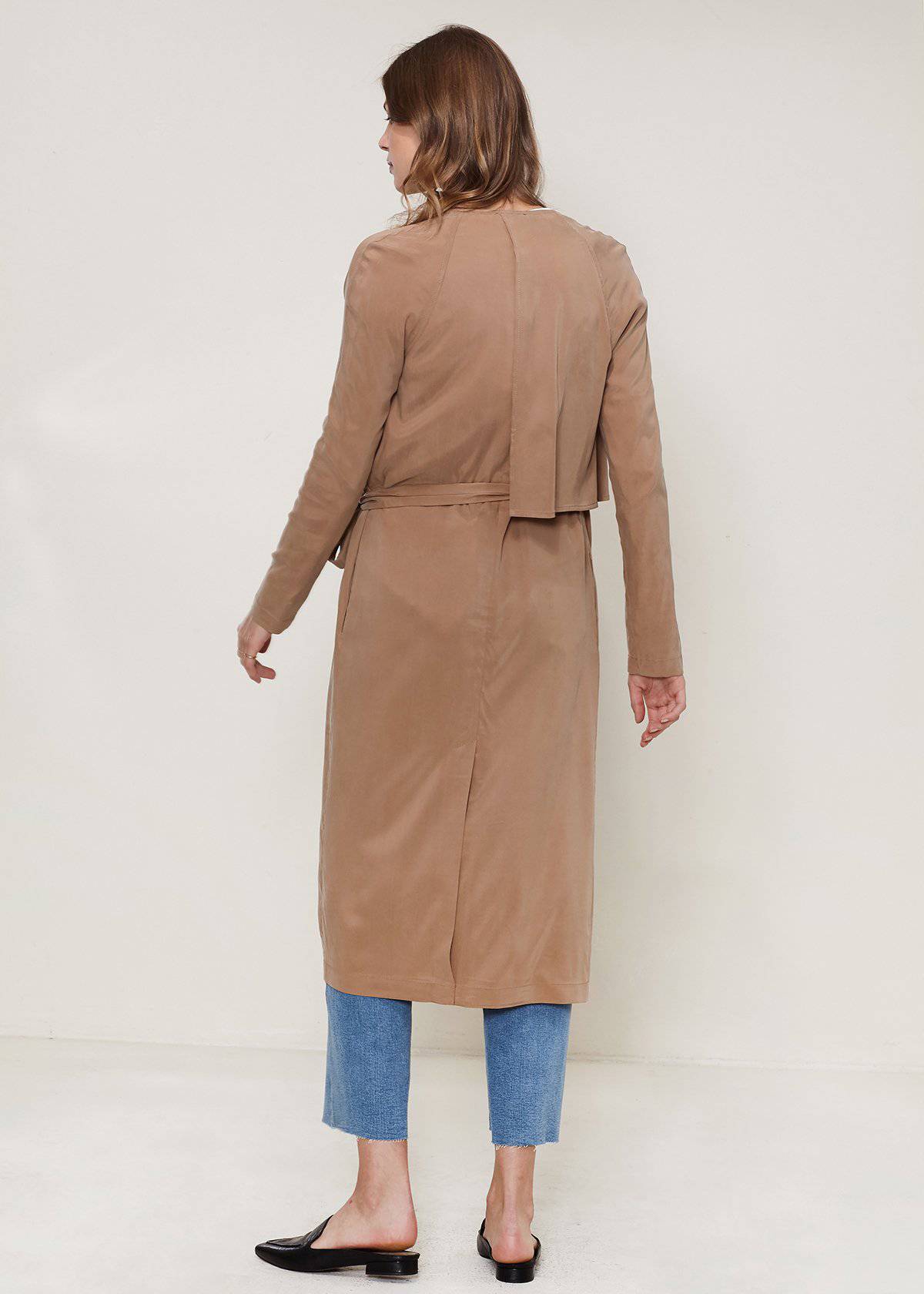 HYSOVA Wrap Trench Coat In Sand