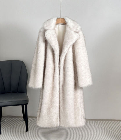 HYSOVA Royal Faux Fur Maxi Coat – 25 Edition