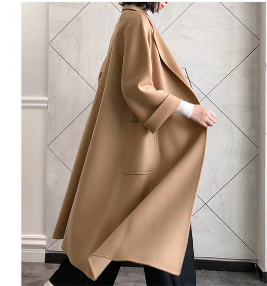 HYSOVA Cashmere Water Ripple Coat