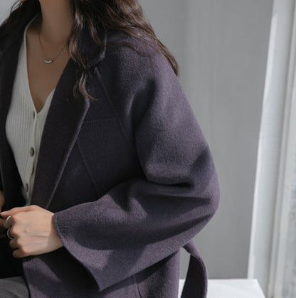 HYSOVA Autumn & Winter Temperament Korean Wool Coat