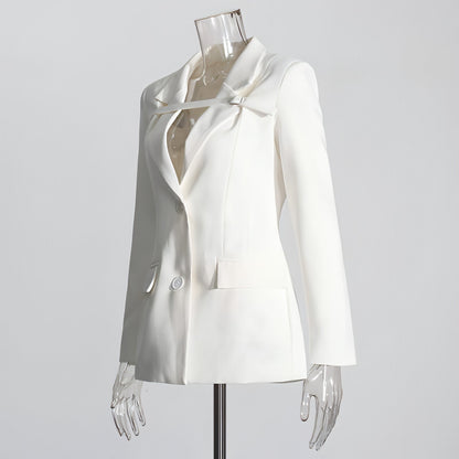 HYSOVA Fashion Slim Fit Patchwork Suit Jacket For Women