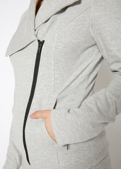 HYSOVA Moto Jacket In Heather Grey