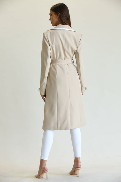 HYSOVA Long Belted Coat