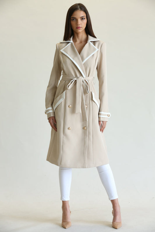HYSOVA Long Belted Coat