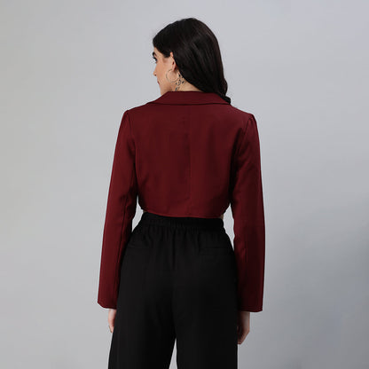 HYSOVA Cropped Tailored Blazer