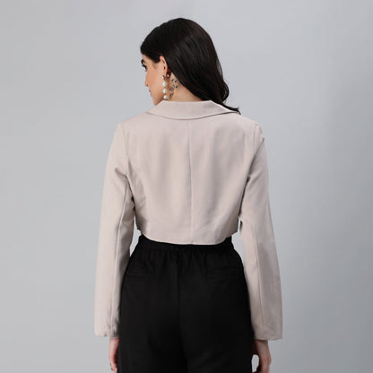 HYSOVA Cropped Tailored Blazer