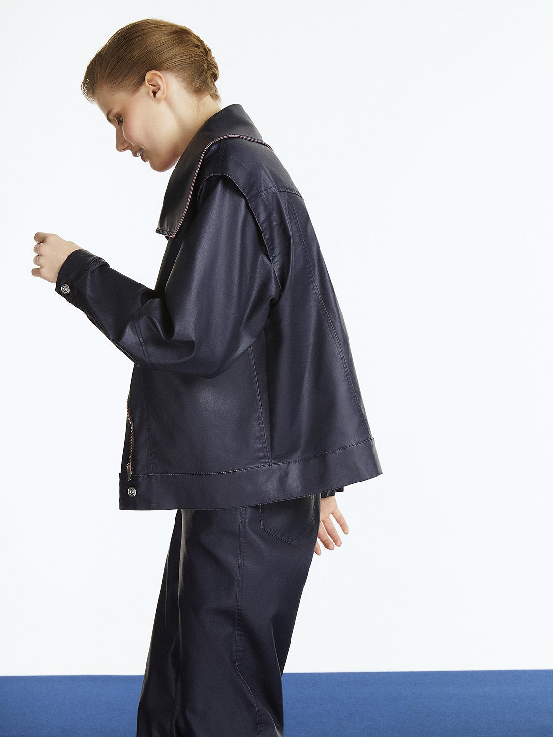 HYSOVA Wide Collar Coated Jacket - Limited edition
