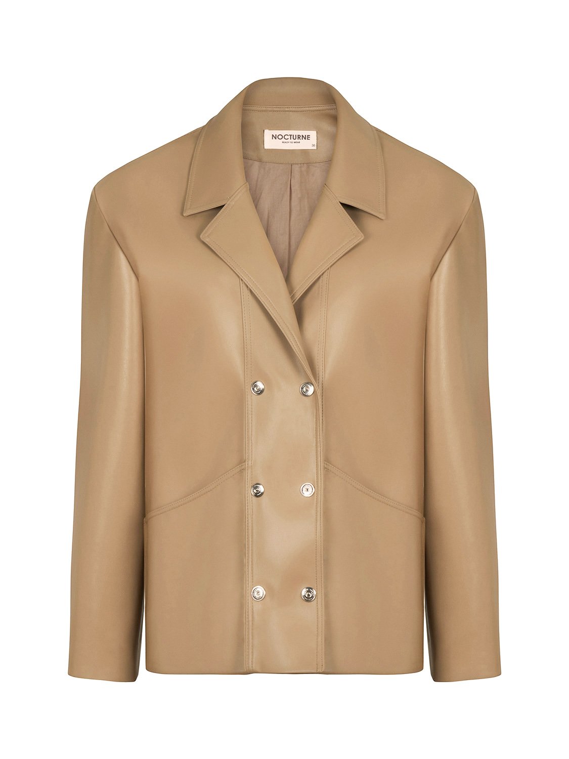 HYSOVA Double Breasted Leather Jacket