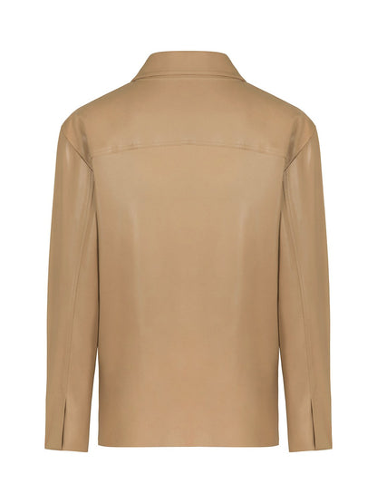 HYSOVA Double Breasted Leather Jacket