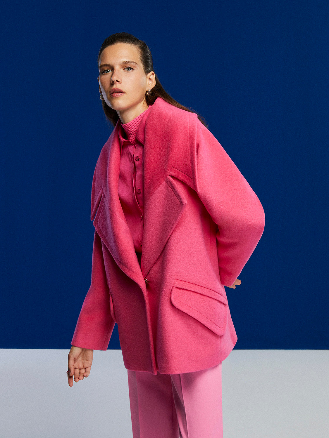HYSOVA Wide Lapel Collar Coat
