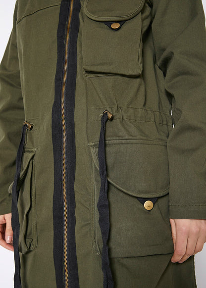 HYSOVA Olive Zip-Up Jacket