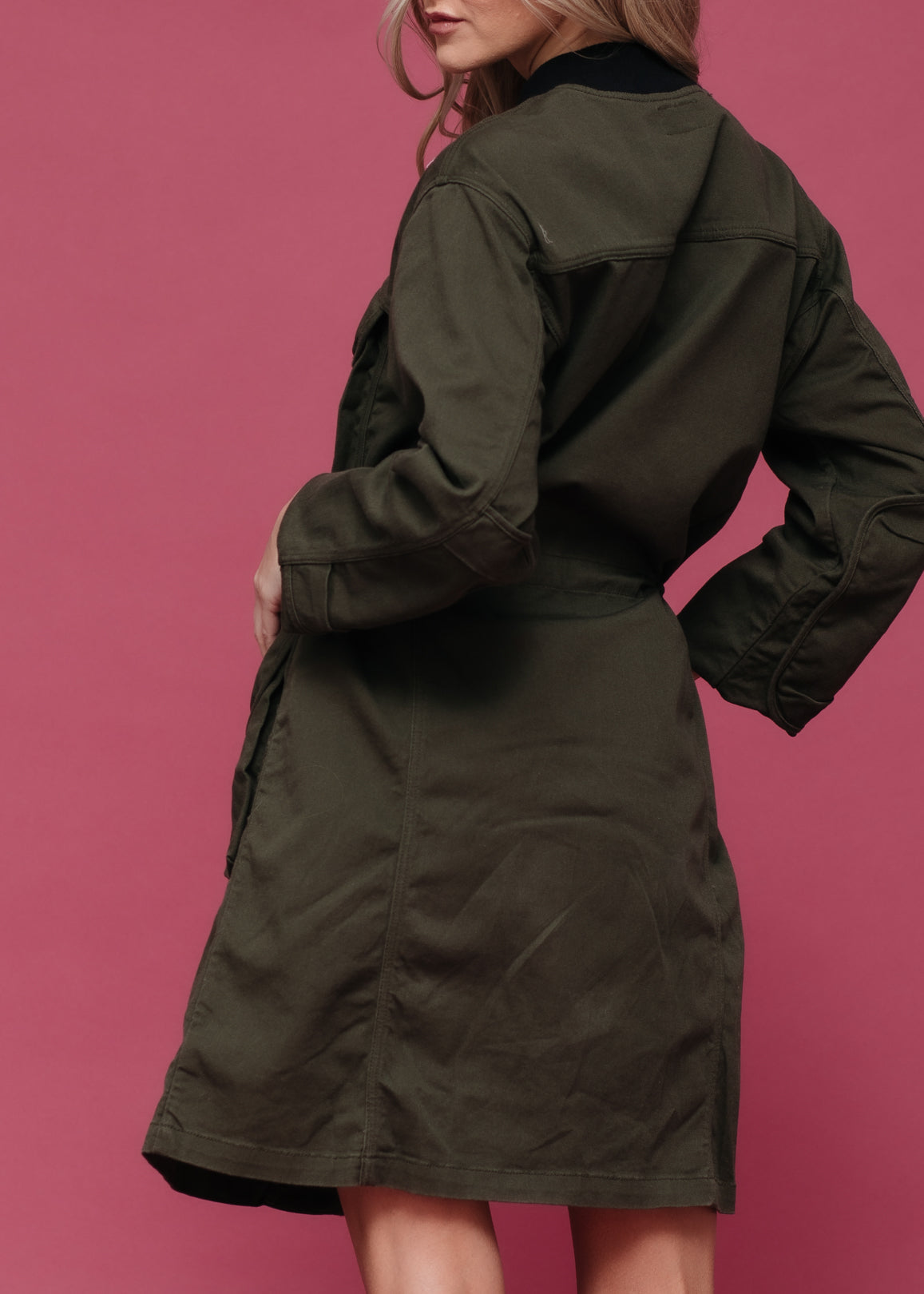HYSOVA Olive Zip-Up Jacket