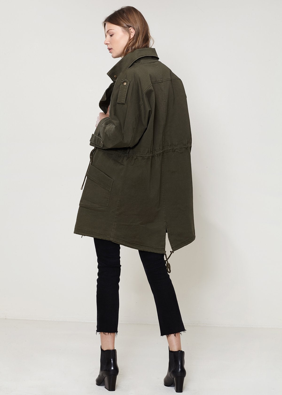HYSOVA Olive Aura Oversized Coat
