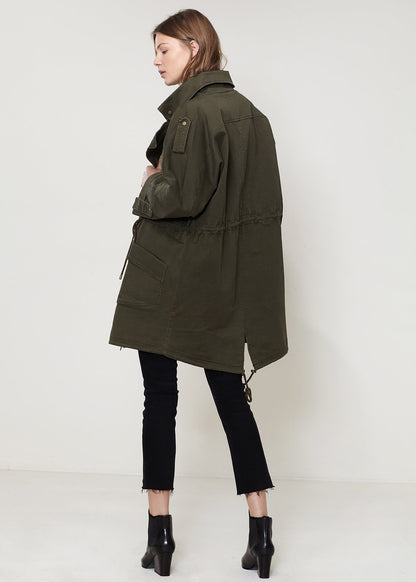 HYSOVA Olive Aura Oversized Coat