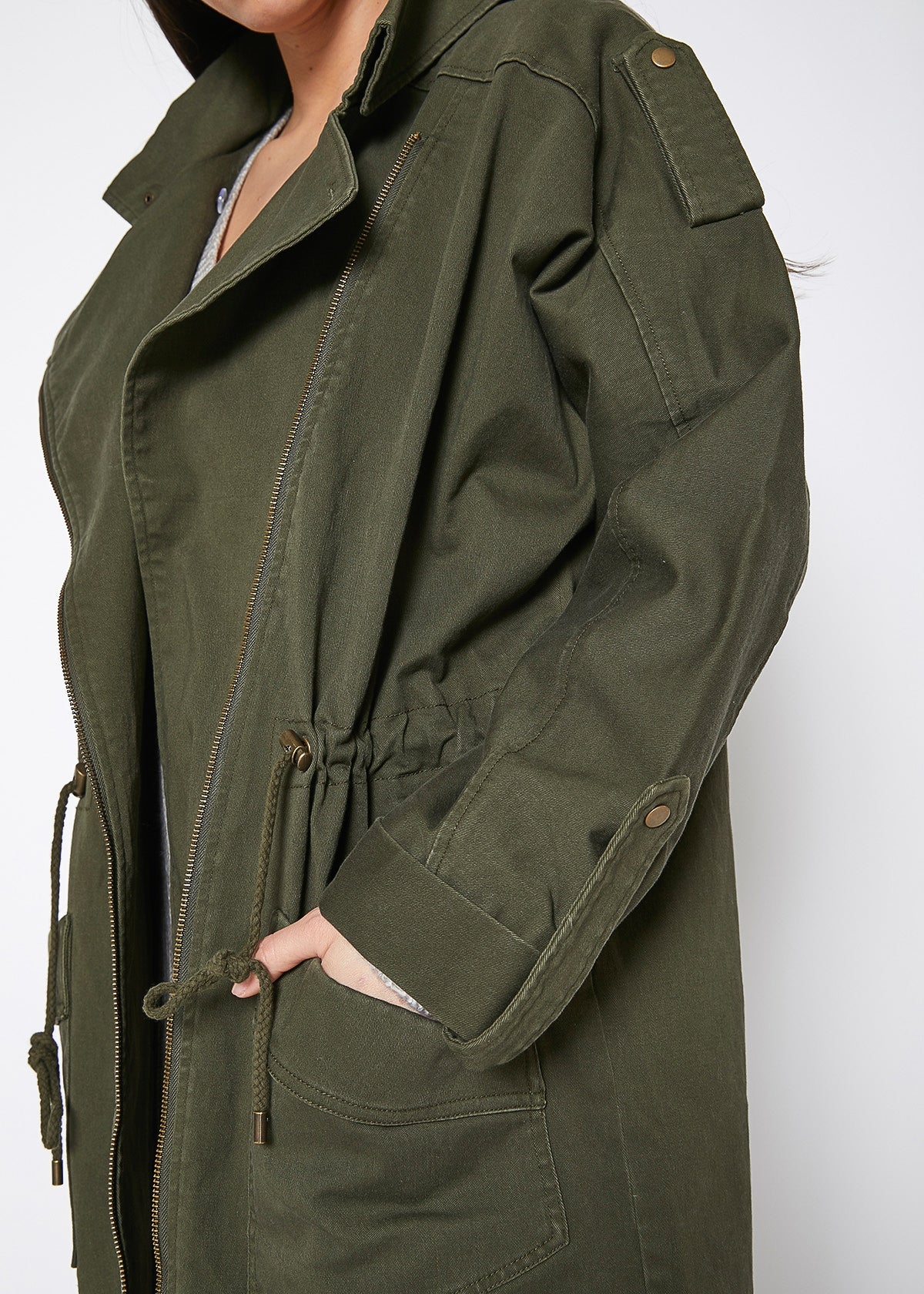 HYSOVA Olive Aura Oversized Coat