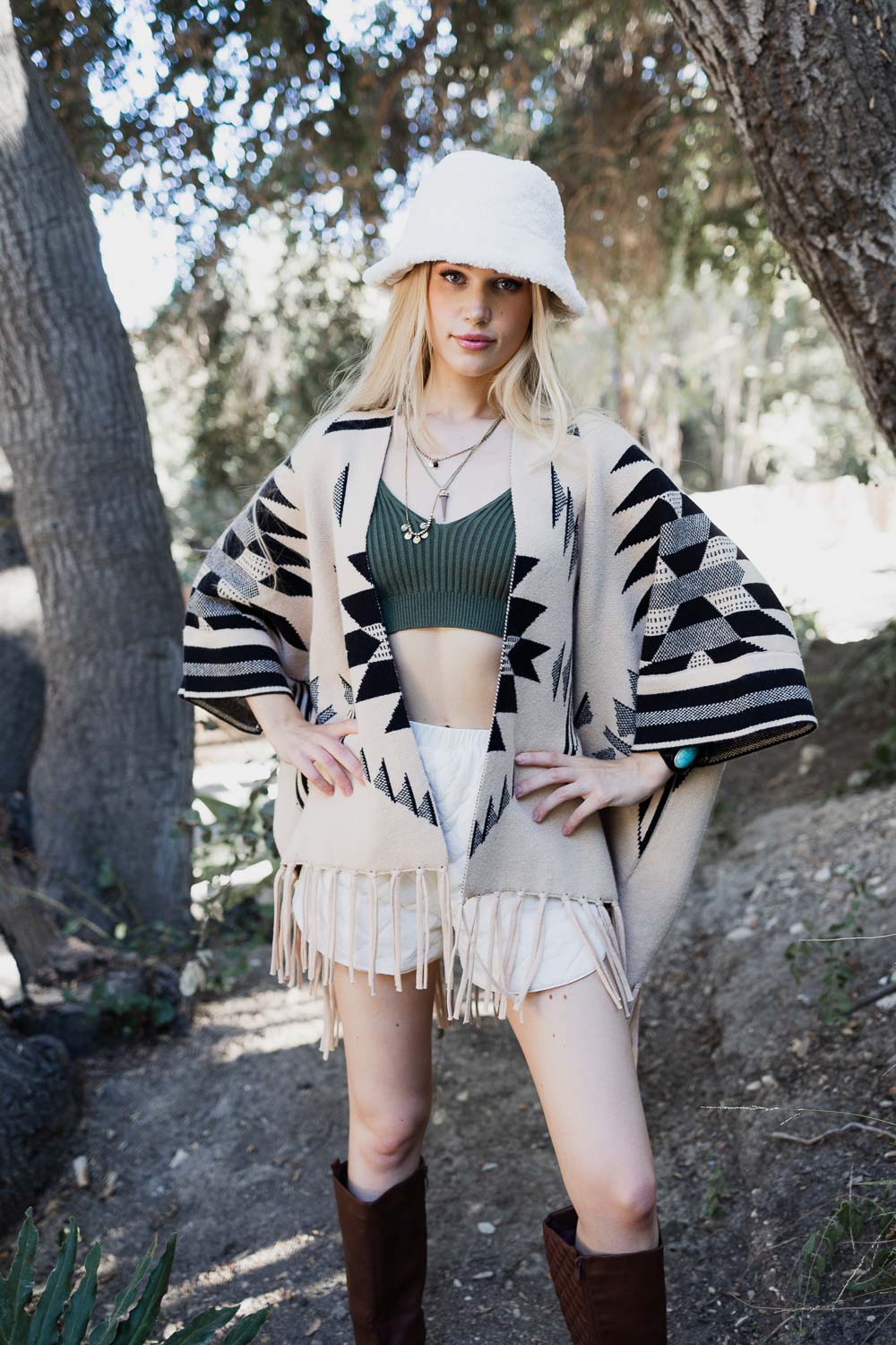 Hysova Luxe Fringed Ruana