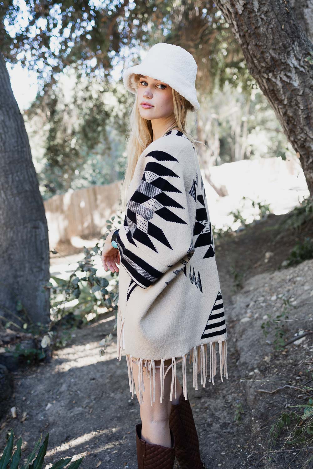 Hysova Luxe Fringed Ruana
