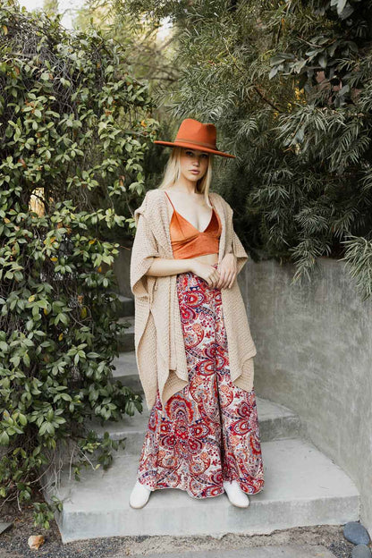 HYSOVA Cozy Soft Waffle Hooded Ruana