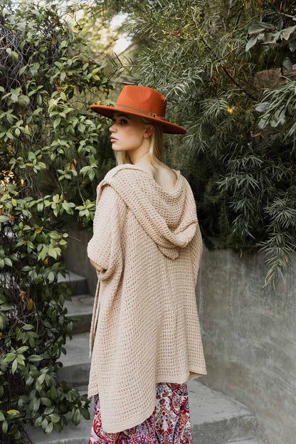 HYSOVA Cozy Soft Waffle Hooded Ruana