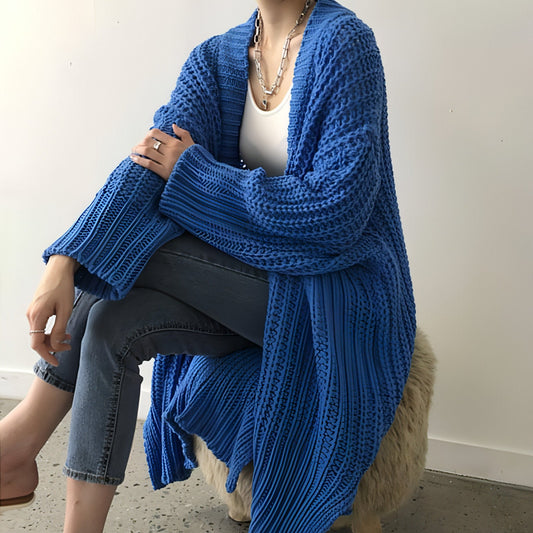 HYSOVA Retro Lazy Coat Loose Mid-length Sweater Jacket Women