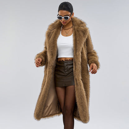 HYSOVA Royal Faux Fur Maxi Coat – 25 Edition