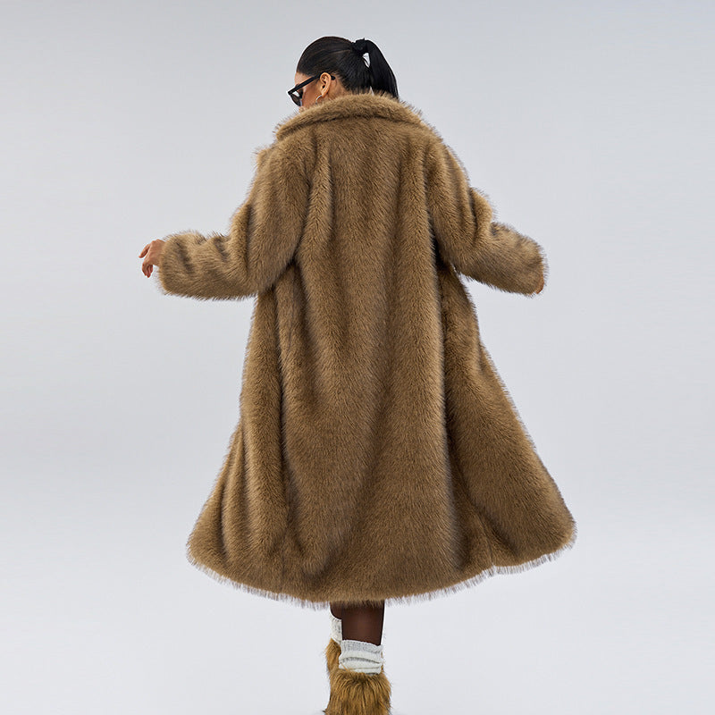 HYSOVA Royal Faux Fur Maxi Coat – 25 Edition