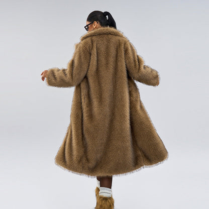 HYSOVA Royal Faux Fur Maxi Coat – 25 Edition