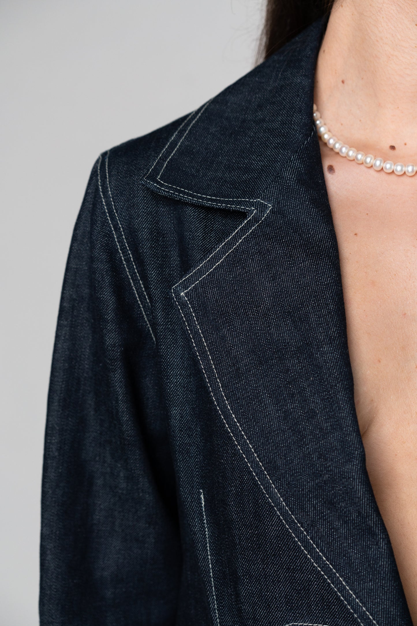 HYSOVA Broken heart denim blazer