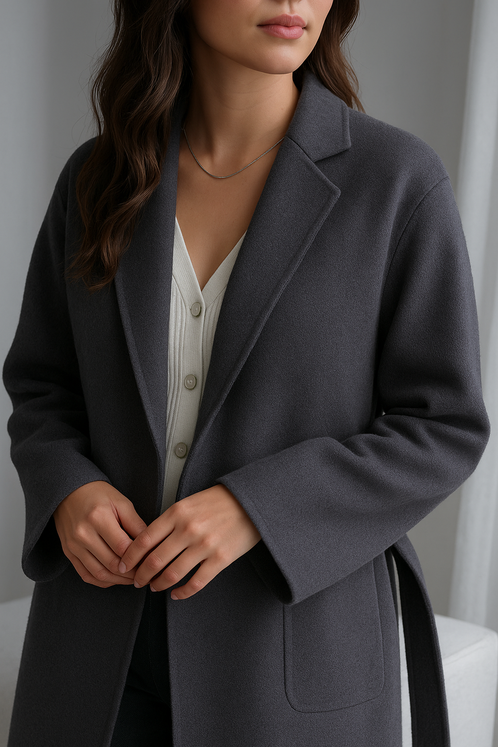 HYSOVA Autumn & Winter Temperament Korean Wool Coat