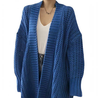 HYSOVA Retro Lazy Coat Loose Mid-length Sweater Jacket Women