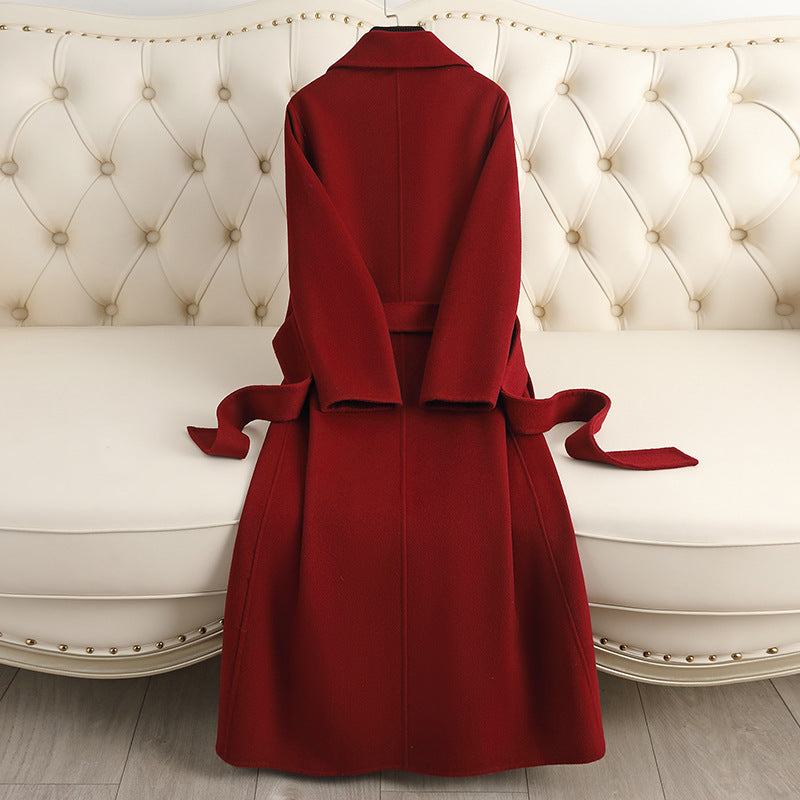 HYSOVA Autumn & Winter Temperament Korean Wool Coat