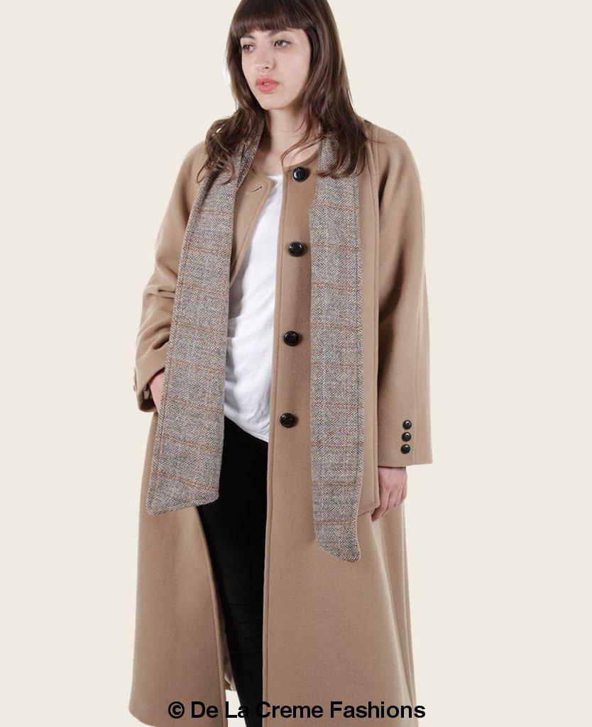 HYSOVA Wool & Cashmere Overcoat With Scarf Detail