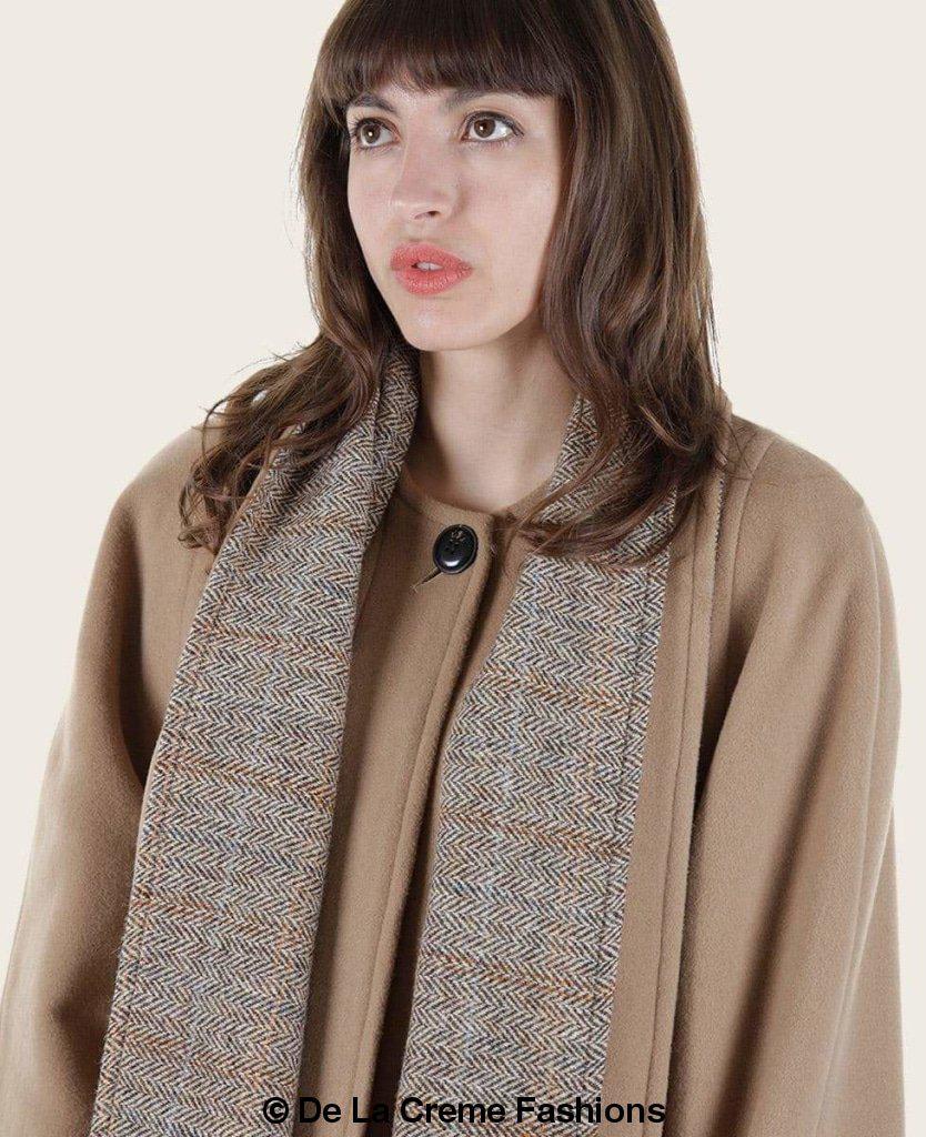 HYSOVA Wool & Cashmere Overcoat With Scarf Detail