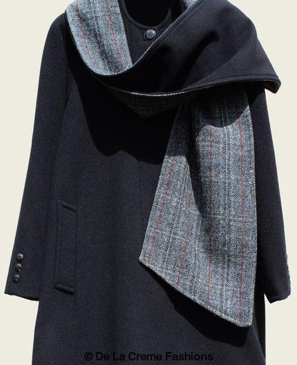 HYSOVA Wool & Cashmere Overcoat With Scarf Detail